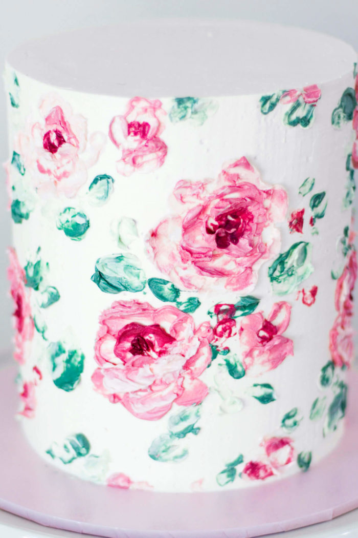 Painted Buttercream Rose Cake: My 4 Step Design Process